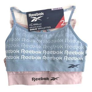 Reebok Seamless Bralette - 2-Pack, Low Impact (Big Girls Medium 8-10)